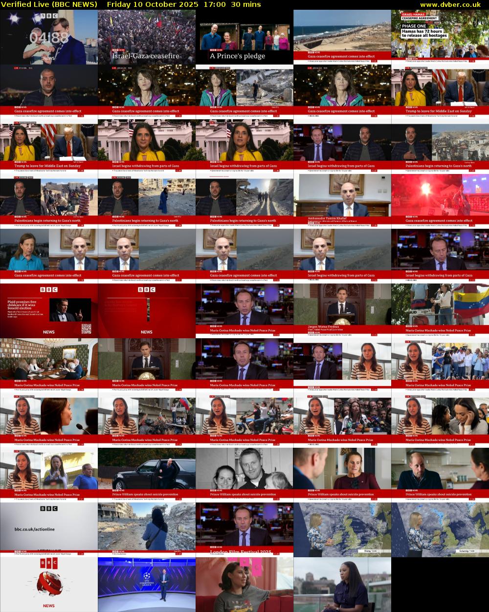 Verified Live (BBC NEWS) Friday 10 October 2025 17:00 - 17:30