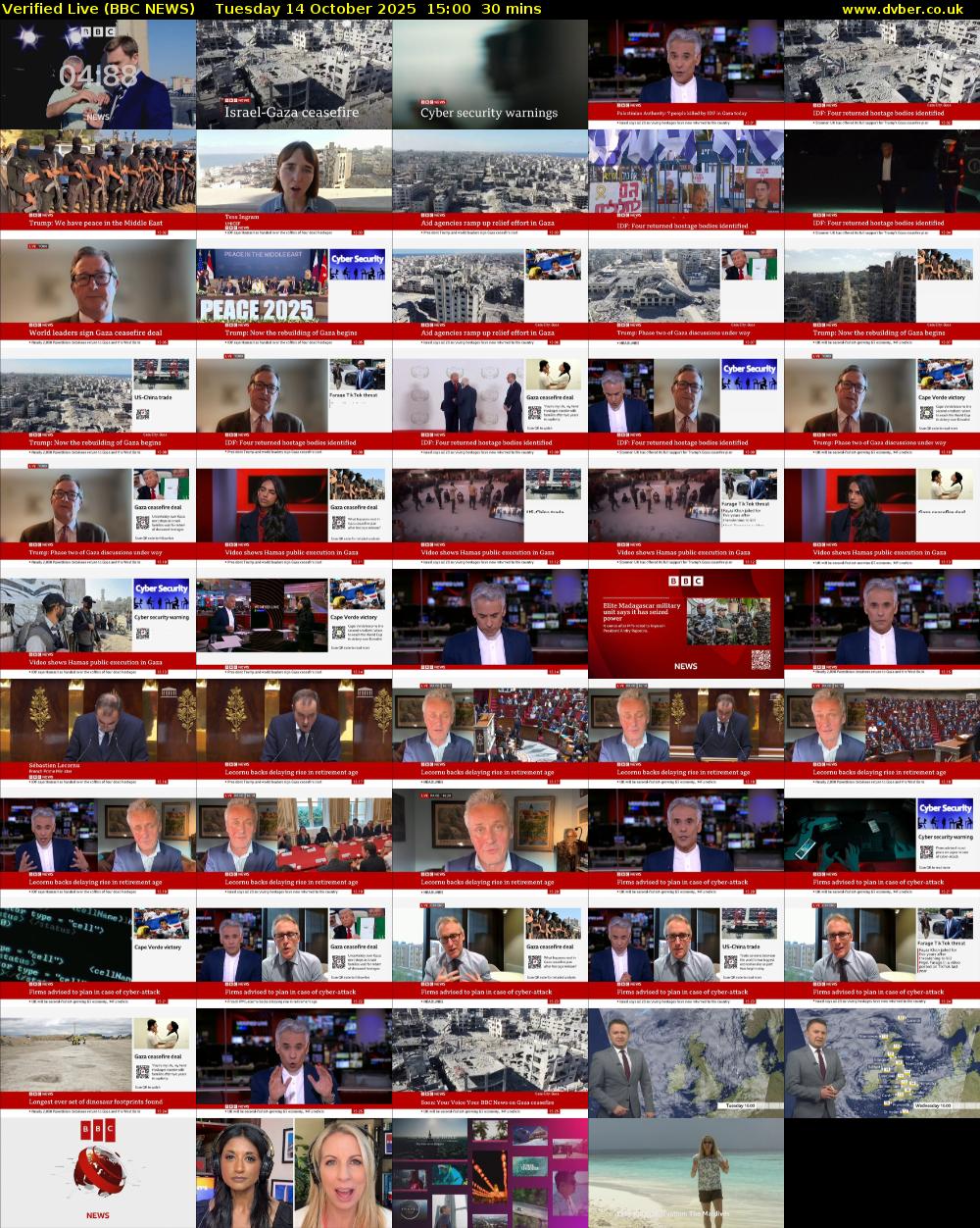 Verified Live (BBC NEWS) Tuesday 14 October 2025 15:00 - 15:30