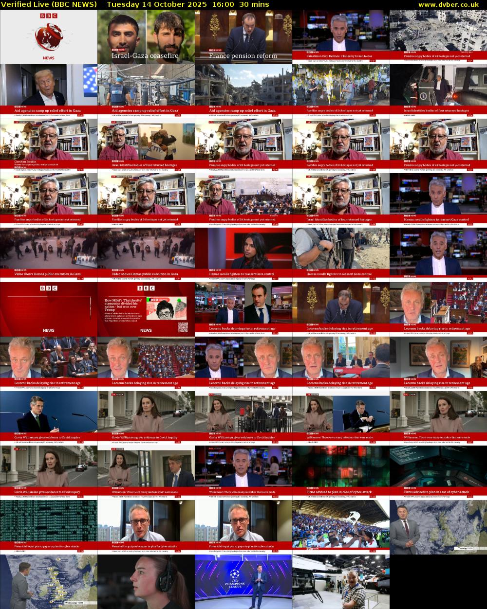 Verified Live (BBC NEWS) Tuesday 14 October 2025 16:00 - 16:30