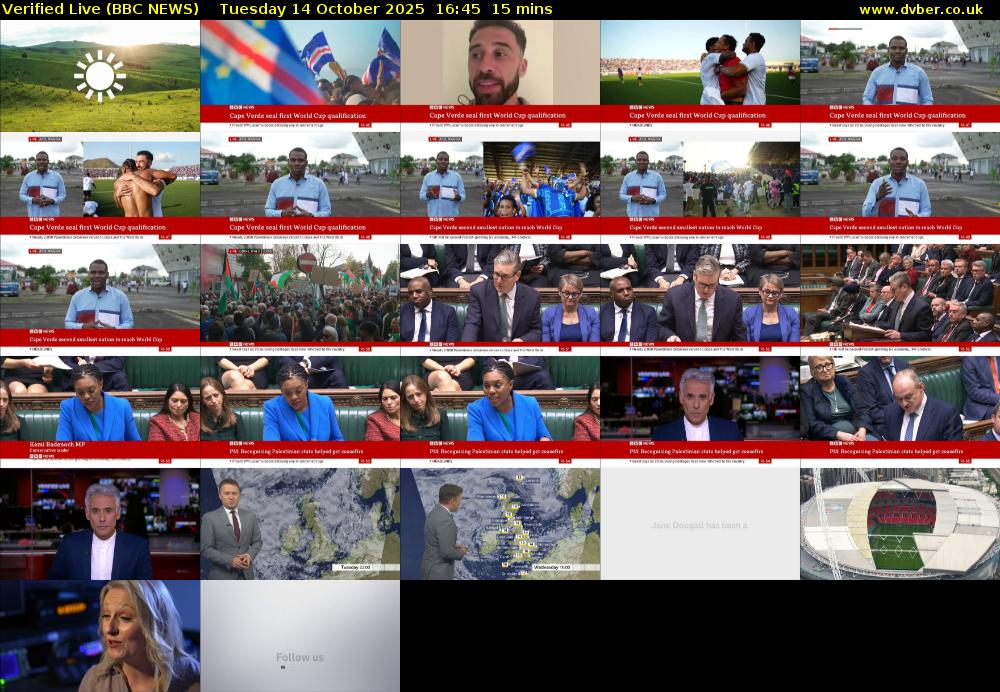 Verified Live (BBC NEWS) Tuesday 14 October 2025 16:45 - 17:00