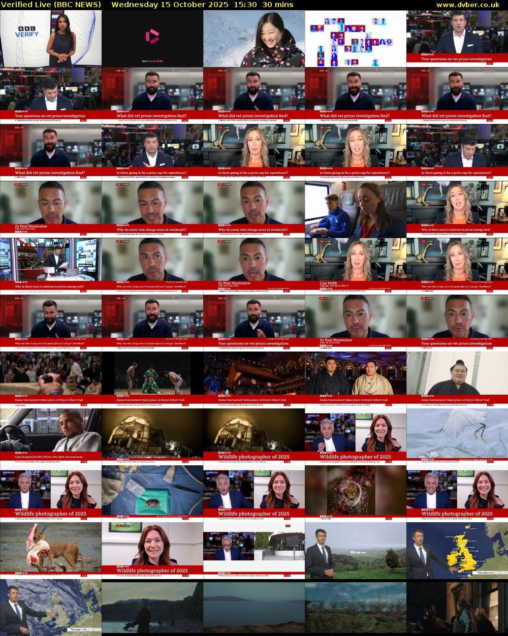 Verified Live (BBC NEWS) Wednesday 15 October 2025 15:30 - 16:00