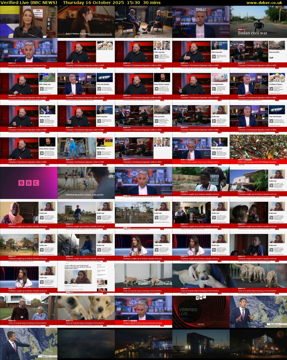 Verified Live (BBC NEWS) Thursday 16 October 2025 15:30 - 16:00
