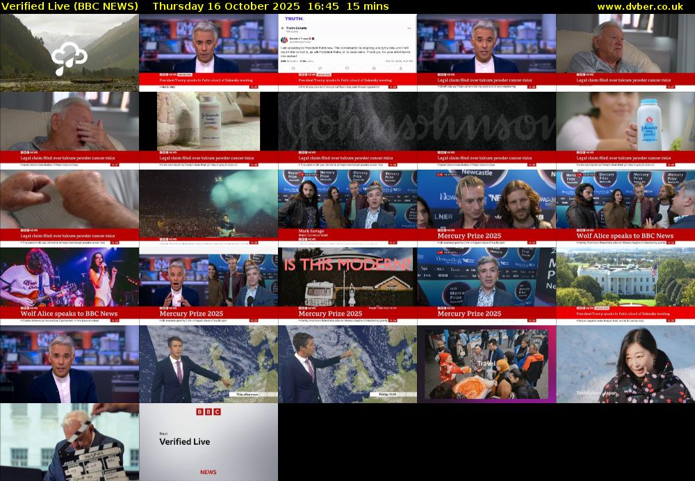 Verified Live (BBC NEWS) Thursday 16 October 2025 16:45 - 17:00