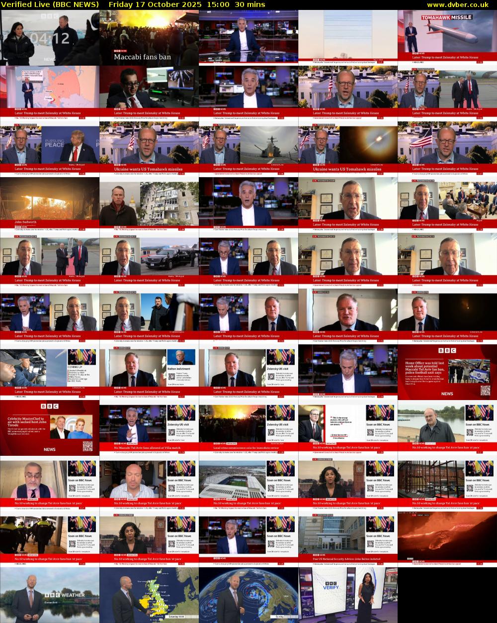 Verified Live (BBC NEWS) Friday 17 October 2025 15:00 - 15:30