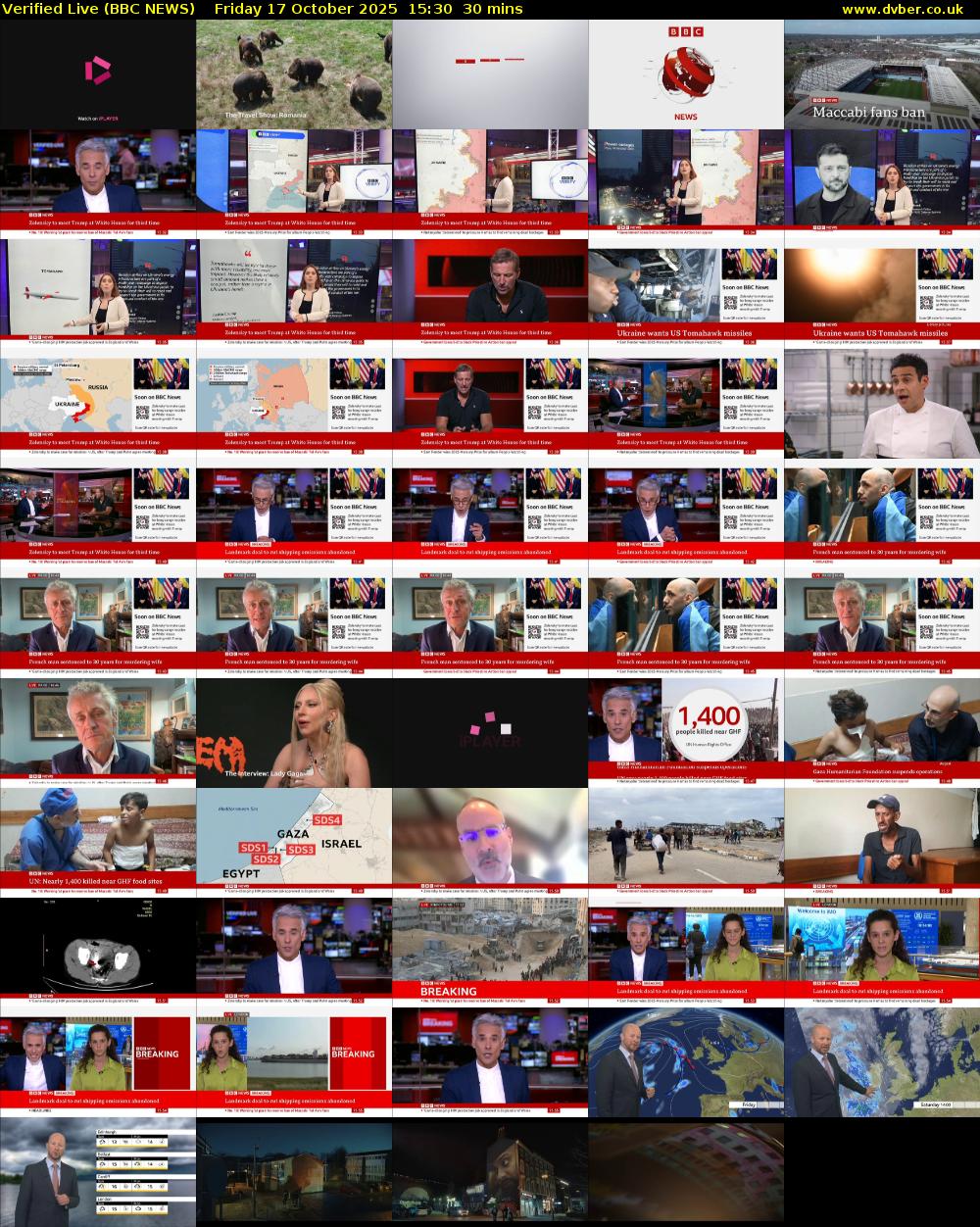 Verified Live (BBC NEWS) Friday 17 October 2025 15:30 - 16:00