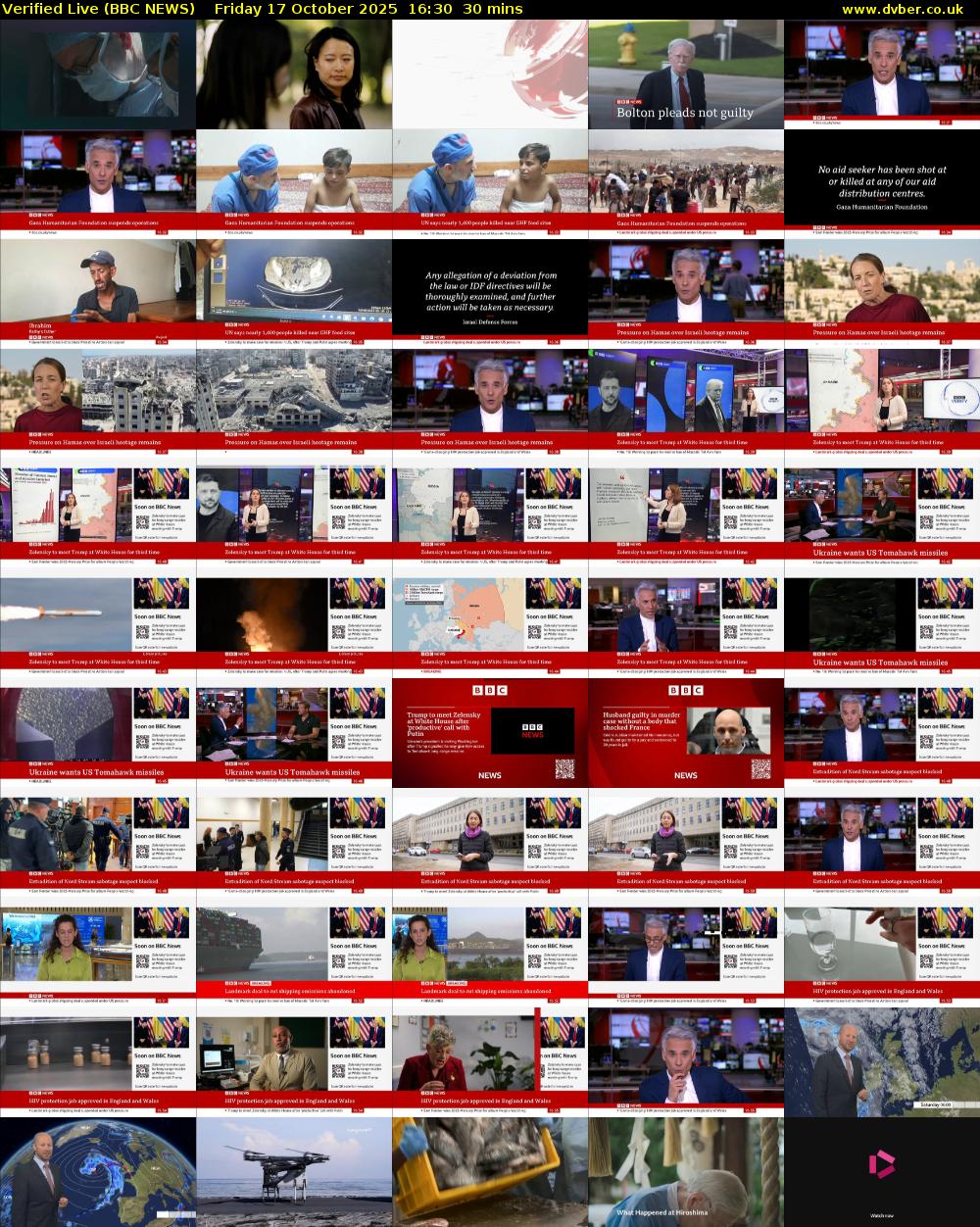 Verified Live (BBC NEWS) Friday 17 October 2025 16:30 - 17:00