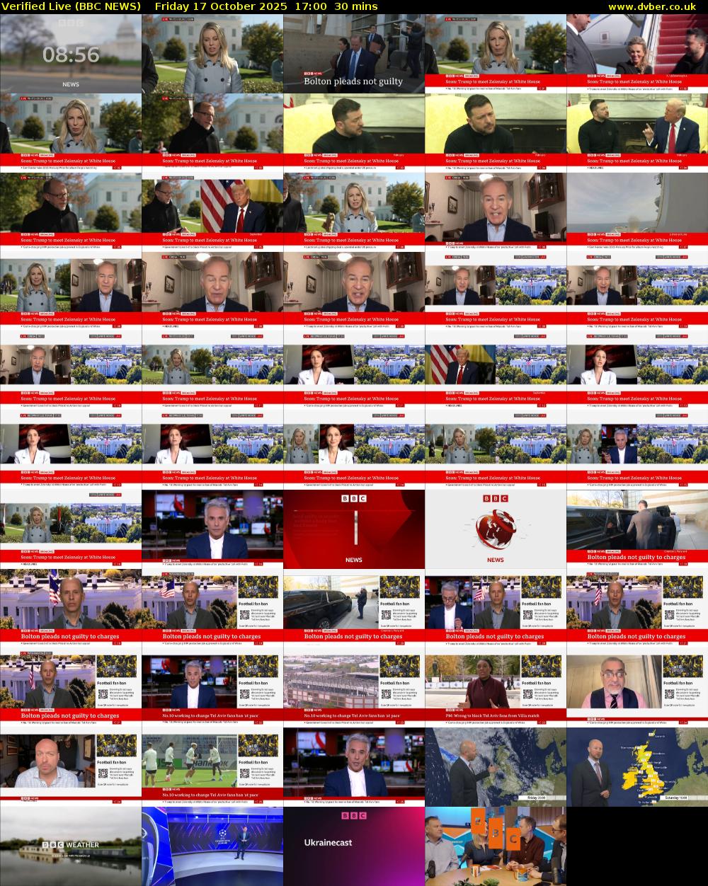 Verified Live (BBC NEWS) Friday 17 October 2025 17:00 - 17:30
