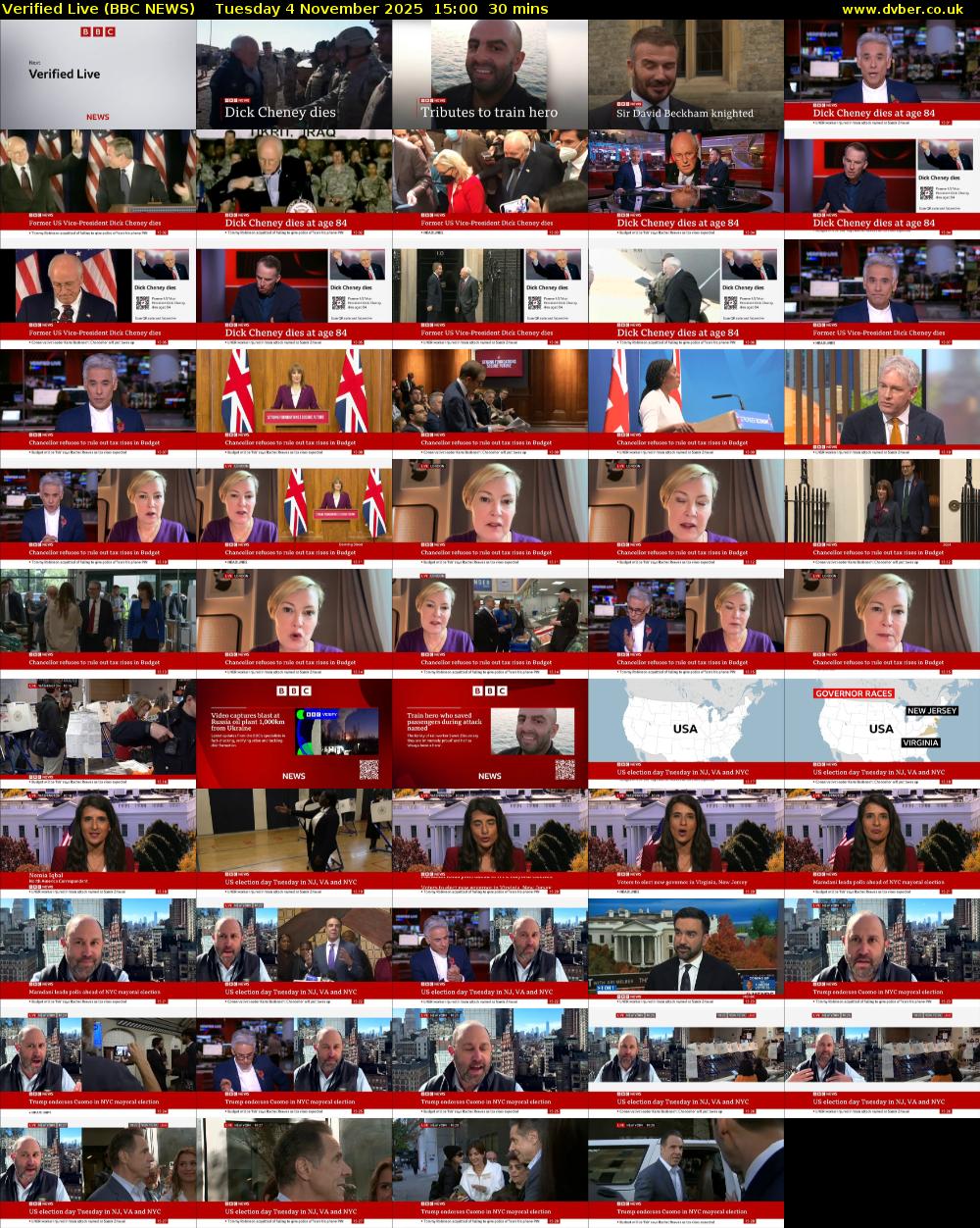 Verified Live (BBC NEWS) Tuesday 4 November 2025 15:00 - 15:30