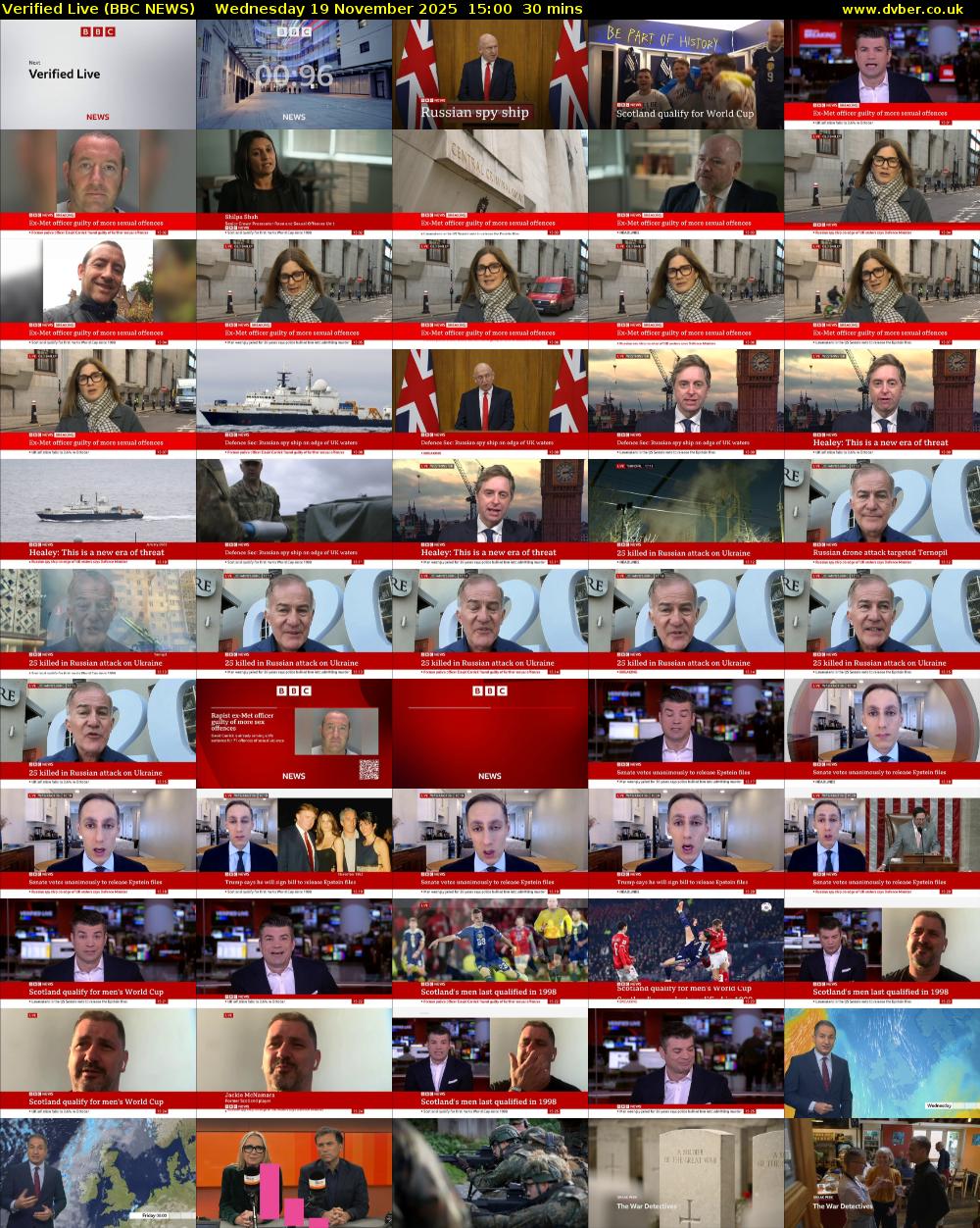 Verified Live (BBC NEWS) Wednesday 19 November 2025 15:00 - 15:30