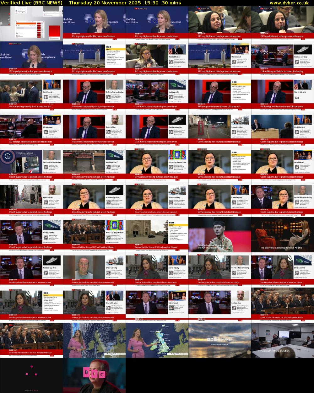 Verified Live (BBC NEWS) Thursday 20 November 2025 15:30 - 16:00