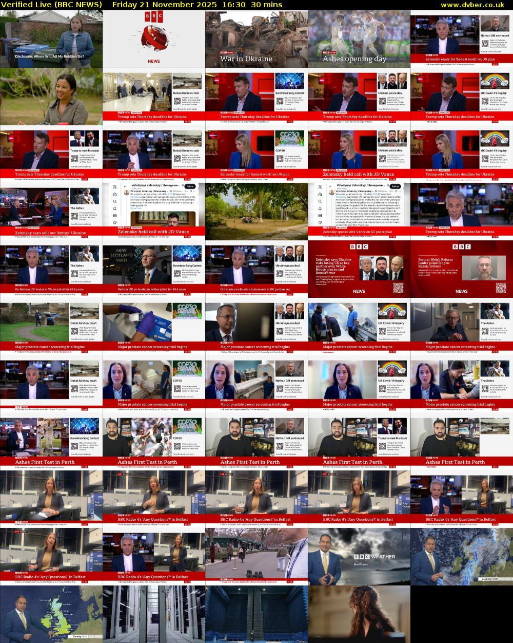 Verified Live (BBC NEWS) Friday 21 November 2025 16:30 - 17:00