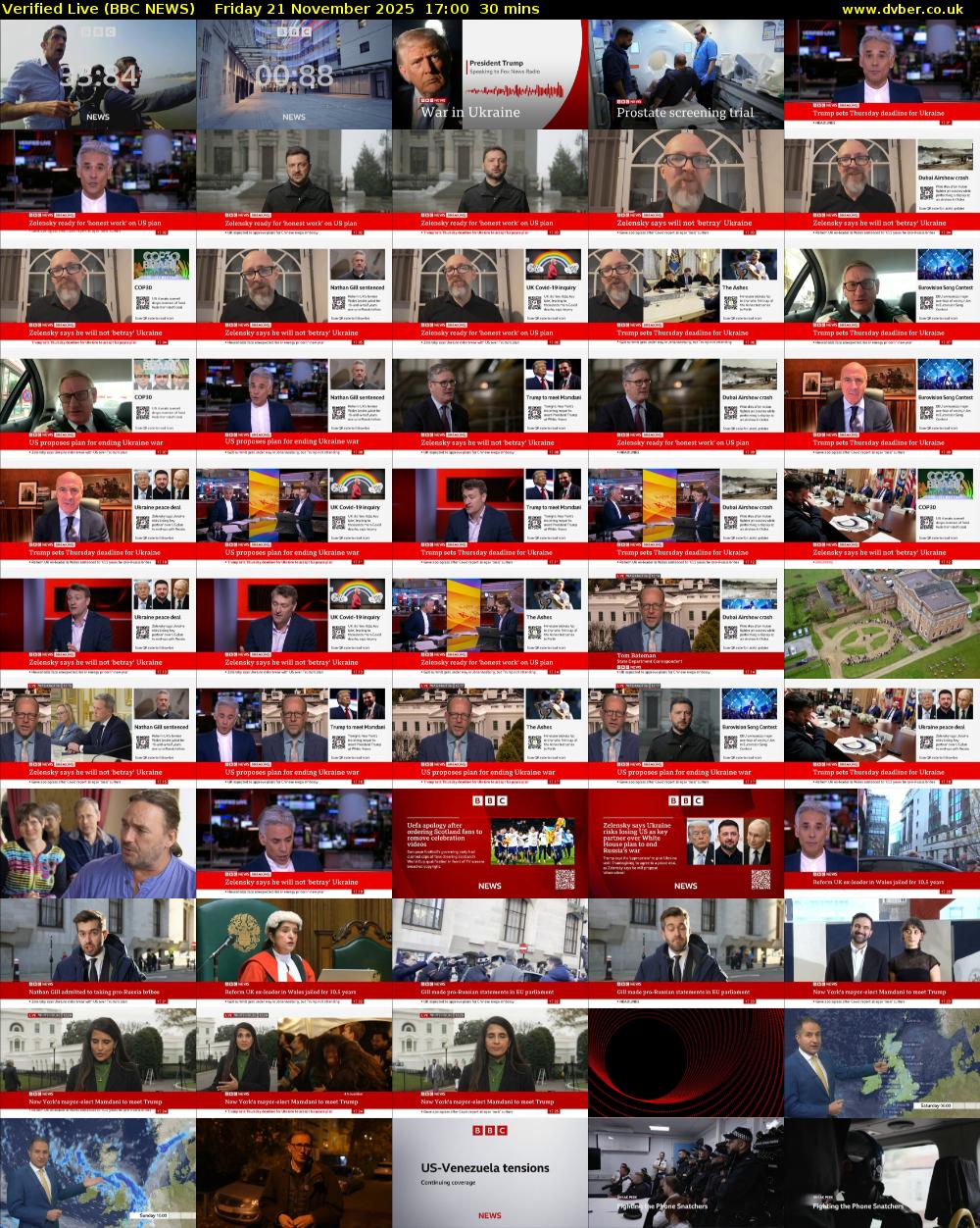 Verified Live (BBC NEWS) Friday 21 November 2025 17:00 - 17:30
