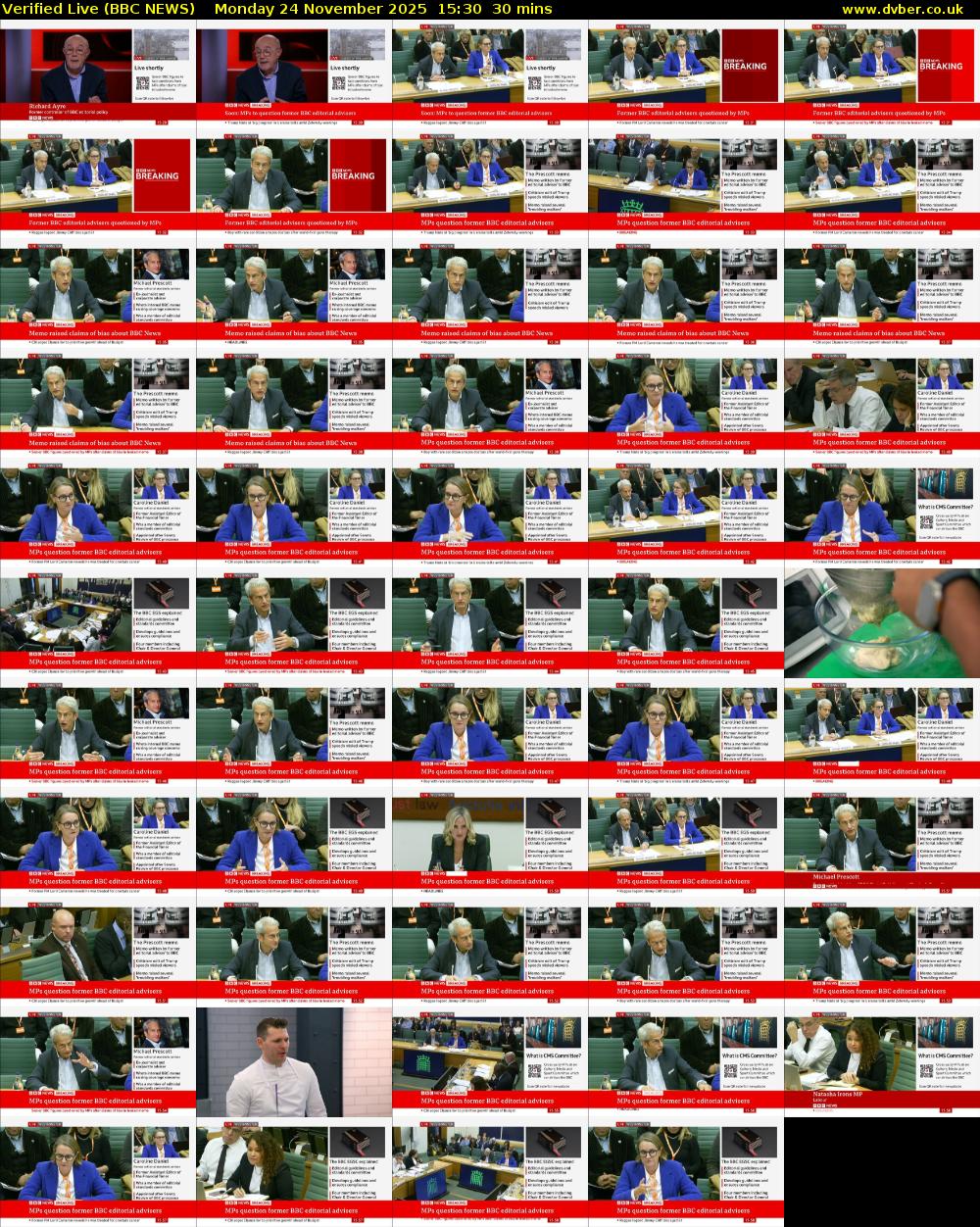 Verified Live (BBC NEWS) Monday 24 November 2025 15:30 - 16:00