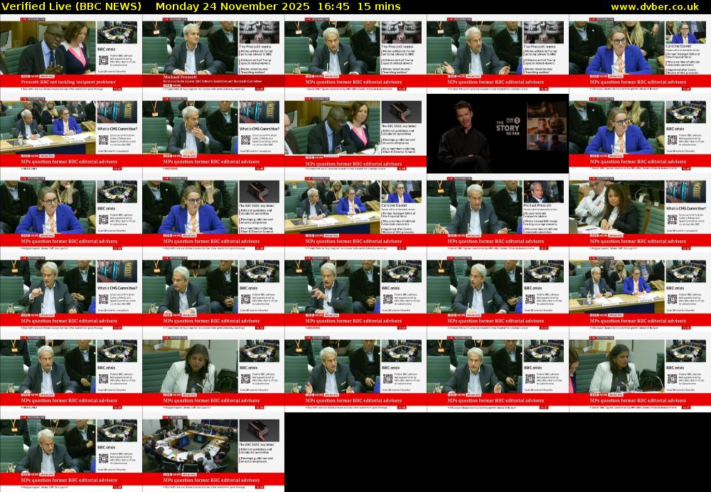 Verified Live (BBC NEWS) Monday 24 November 2025 16:45 - 17:00