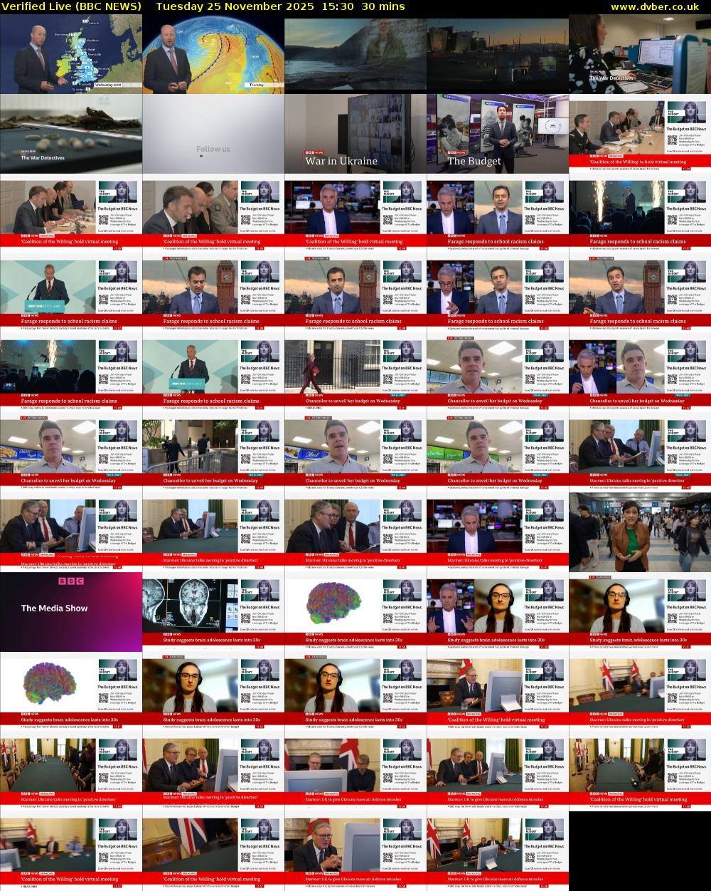 Verified Live (BBC NEWS) Tuesday 25 November 2025 15:30 - 16:00