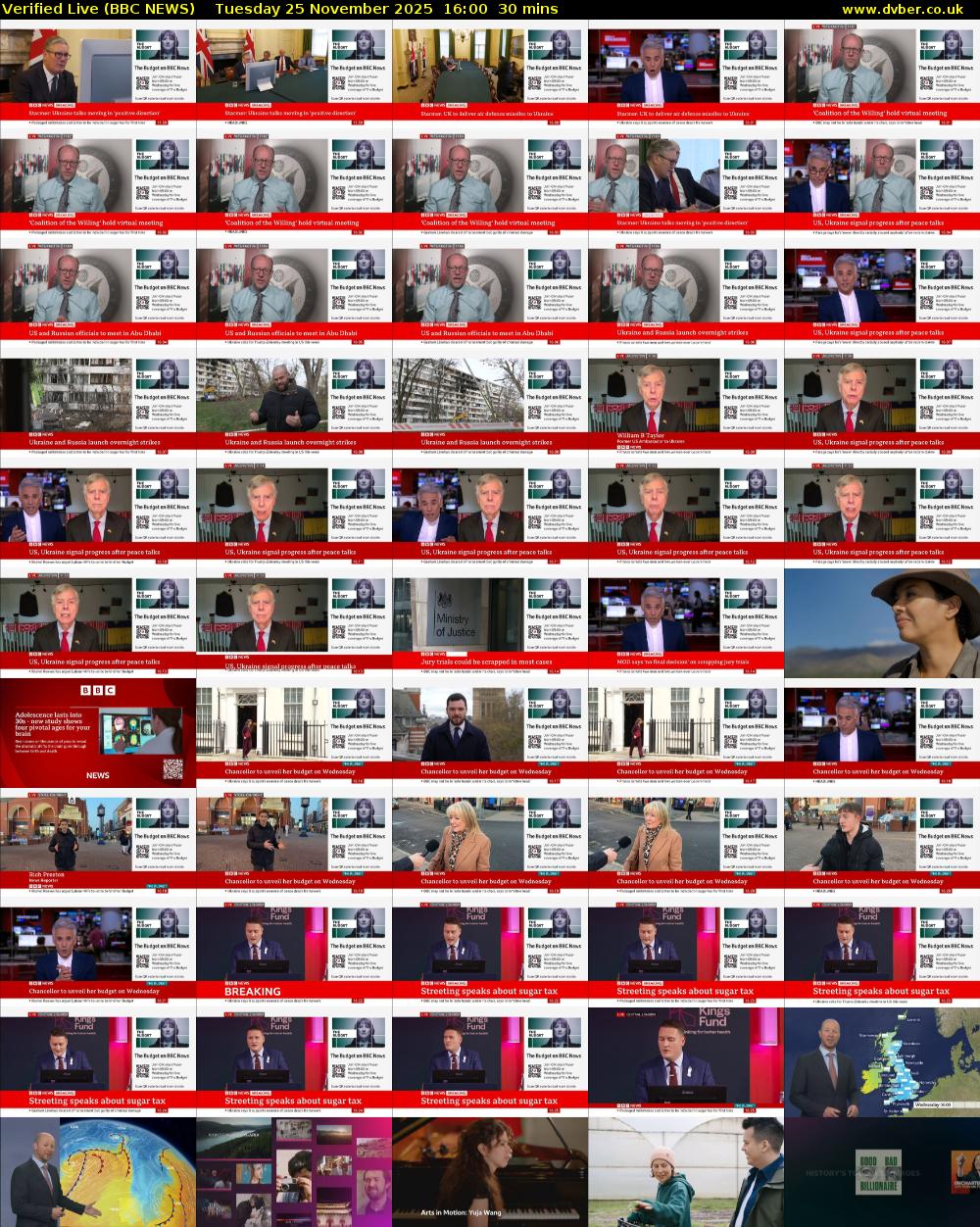 Verified Live (BBC NEWS) Tuesday 25 November 2025 16:00 - 16:30