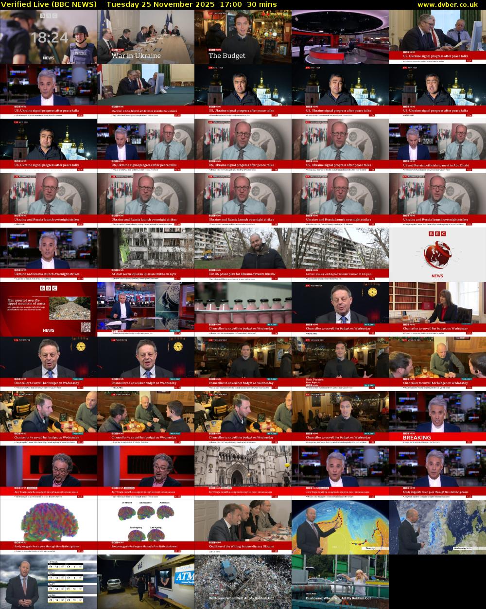Verified Live (BBC NEWS) Tuesday 25 November 2025 17:00 - 17:30