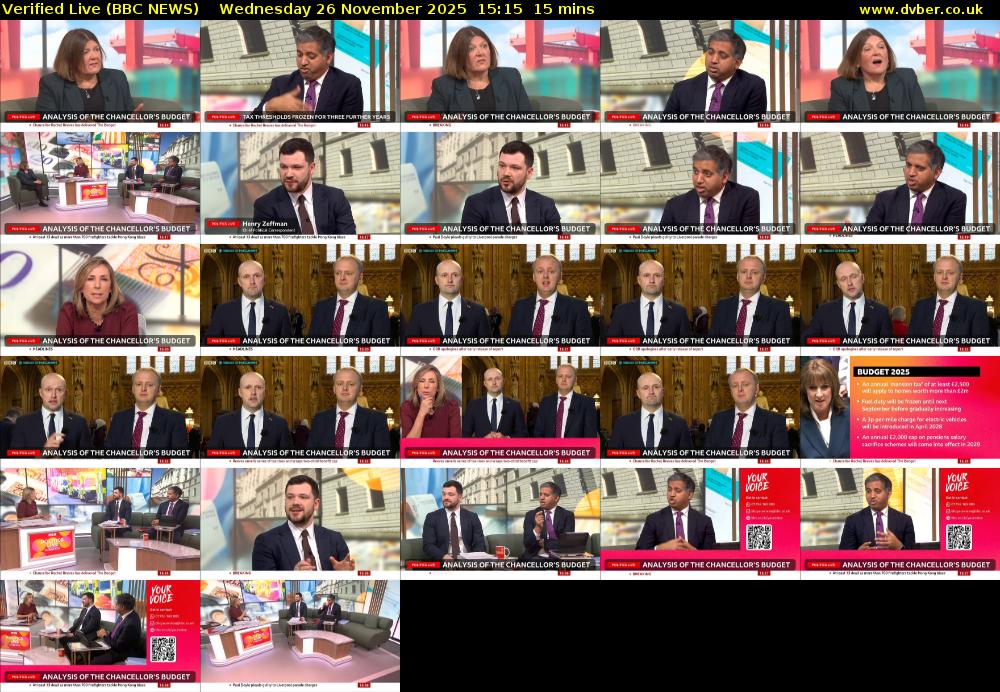 Verified Live (BBC NEWS) Wednesday 26 November 2025 15:15 - 15:30