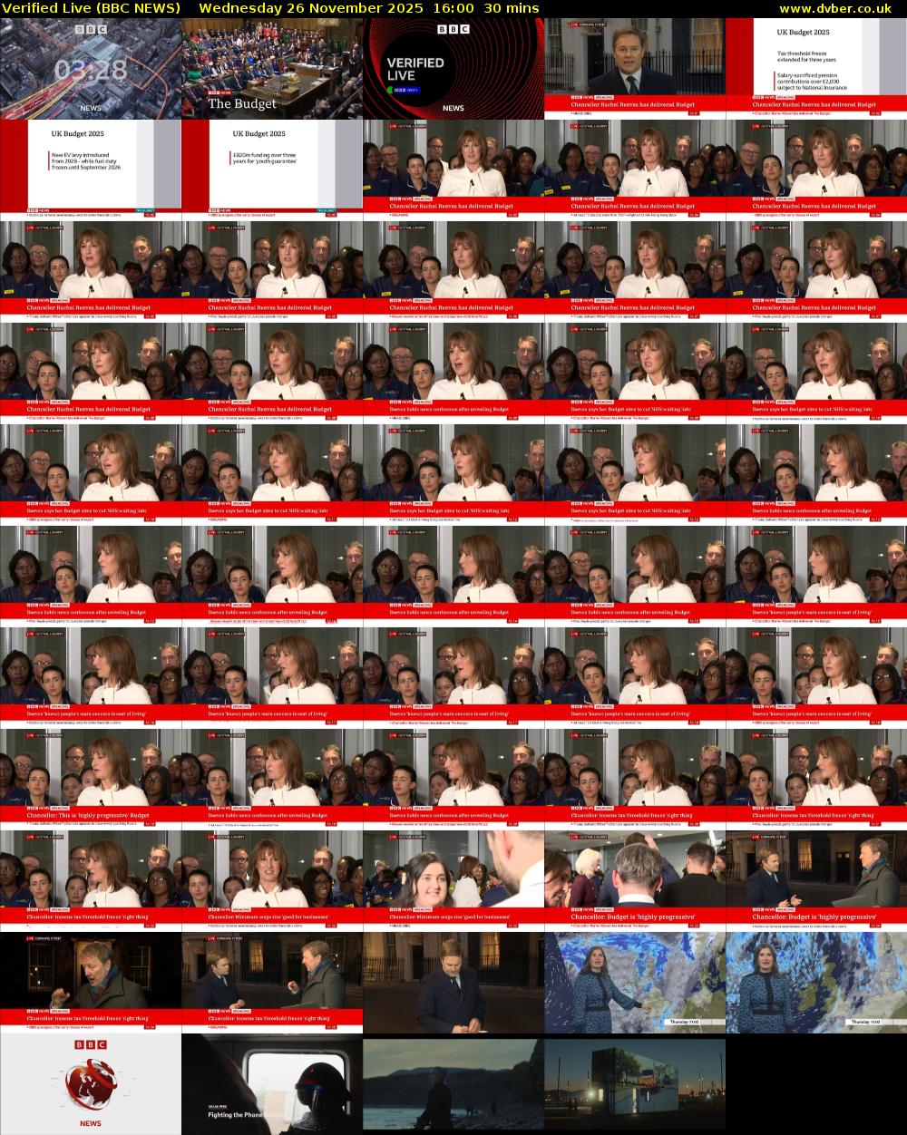Verified Live (BBC NEWS) Wednesday 26 November 2025 16:00 - 16:30