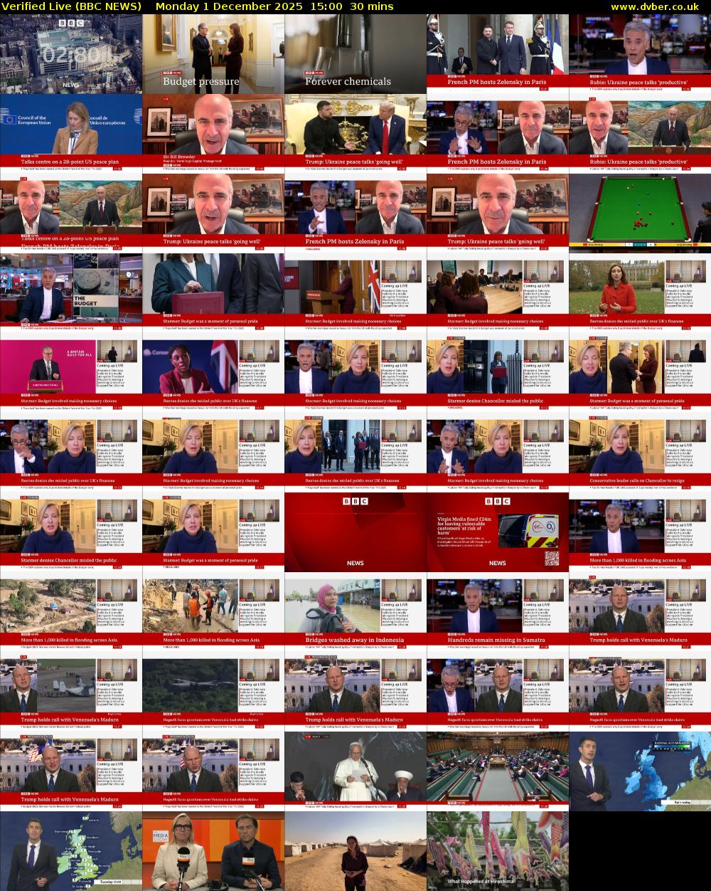 Verified Live (BBC NEWS) Monday 1 December 2025 15:00 - 15:30
