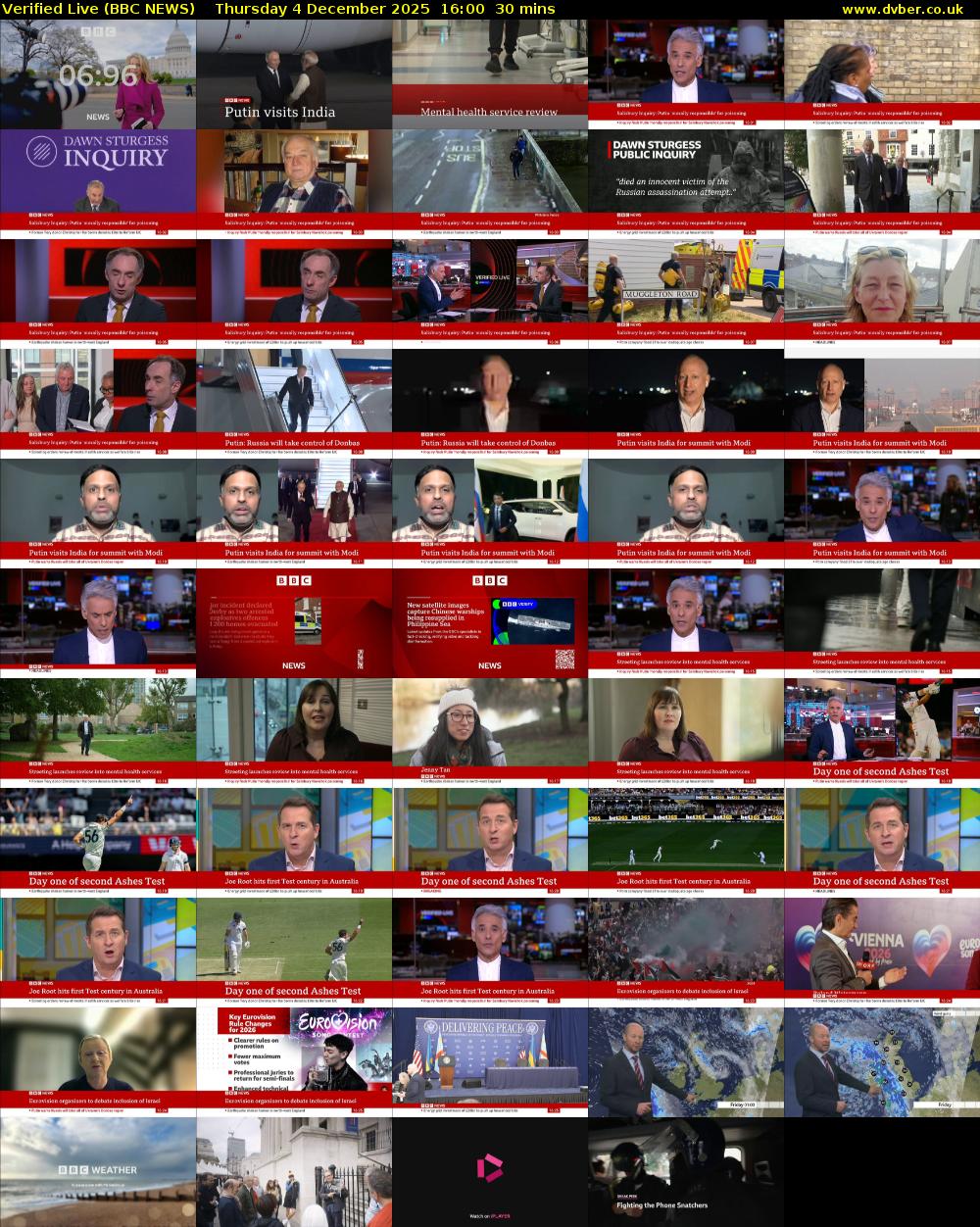 Verified Live (BBC NEWS) Thursday 4 December 2025 16:00 - 16:30