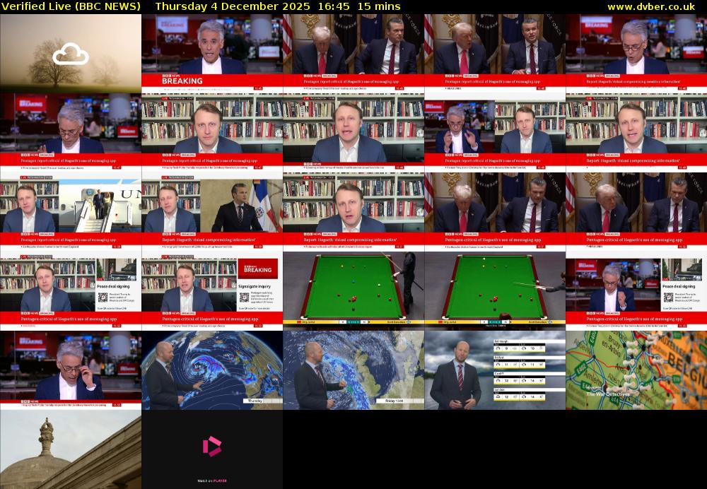 Verified Live (BBC NEWS) Thursday 4 December 2025 16:45 - 17:00