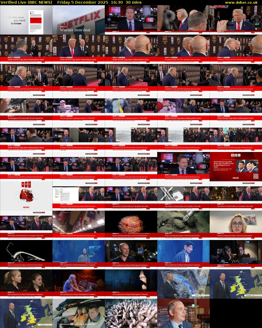 Verified Live (BBC NEWS) Friday 5 December 2025 16:30 - 17:00