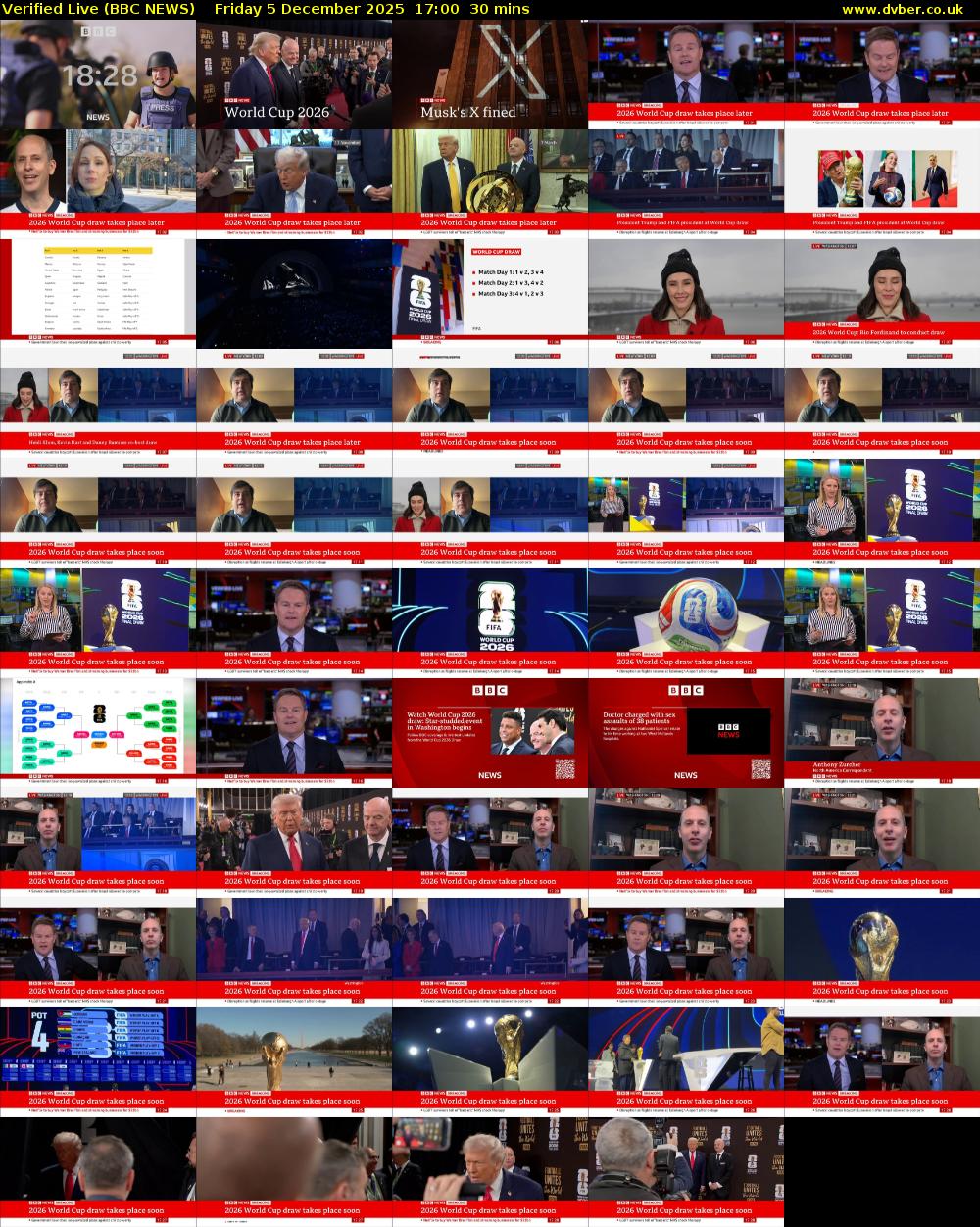 Verified Live (BBC NEWS) Friday 5 December 2025 17:00 - 17:30