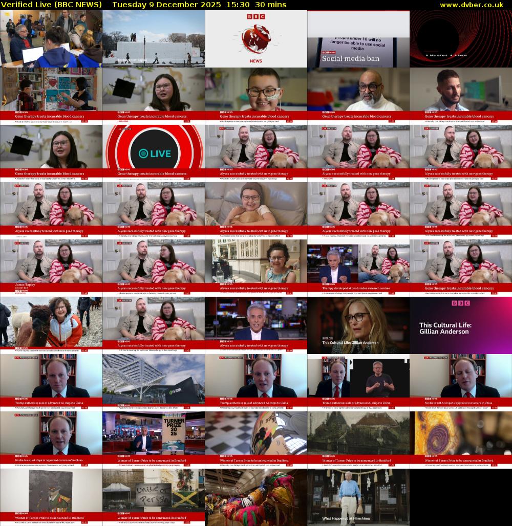 Verified Live (BBC NEWS) Tuesday 9 December 2025 15:30 - 16:00