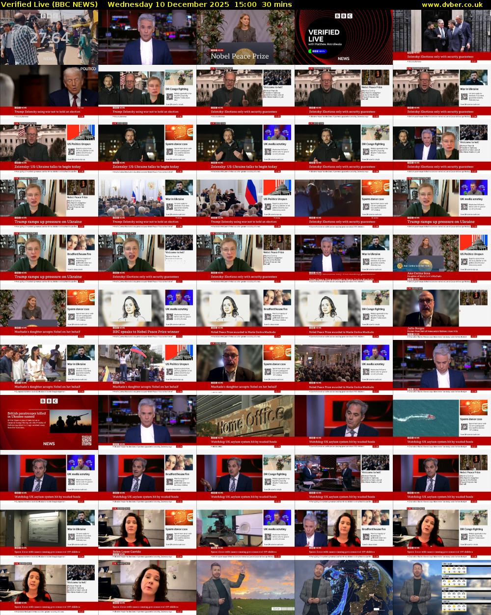 Verified Live (BBC NEWS) Wednesday 10 December 2025 15:00 - 15:30