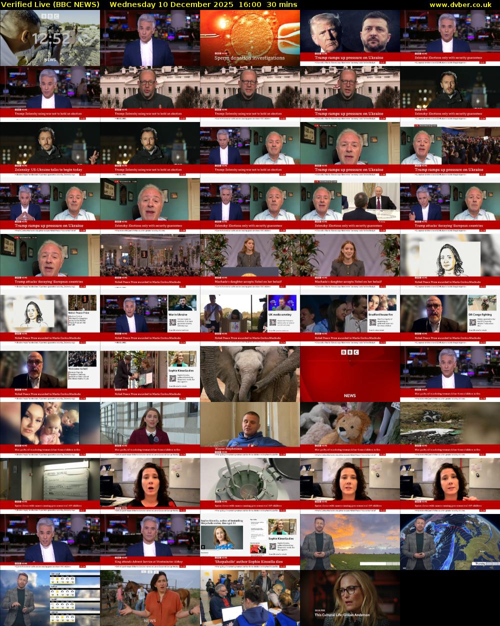Verified Live (BBC NEWS) Wednesday 10 December 2025 16:00 - 16:30