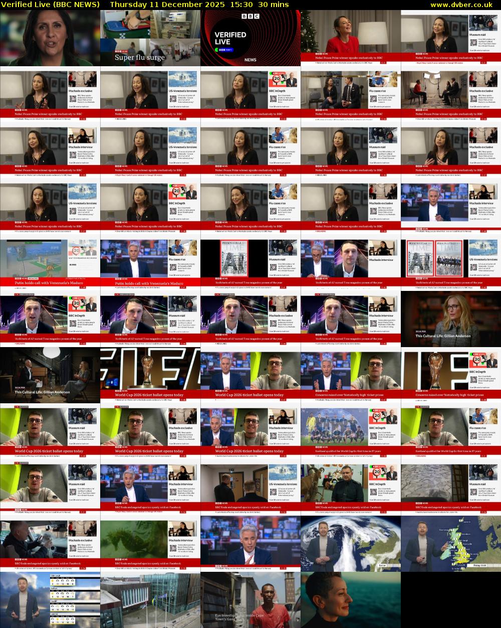 Verified Live (BBC NEWS) Thursday 11 December 2025 15:30 - 16:00