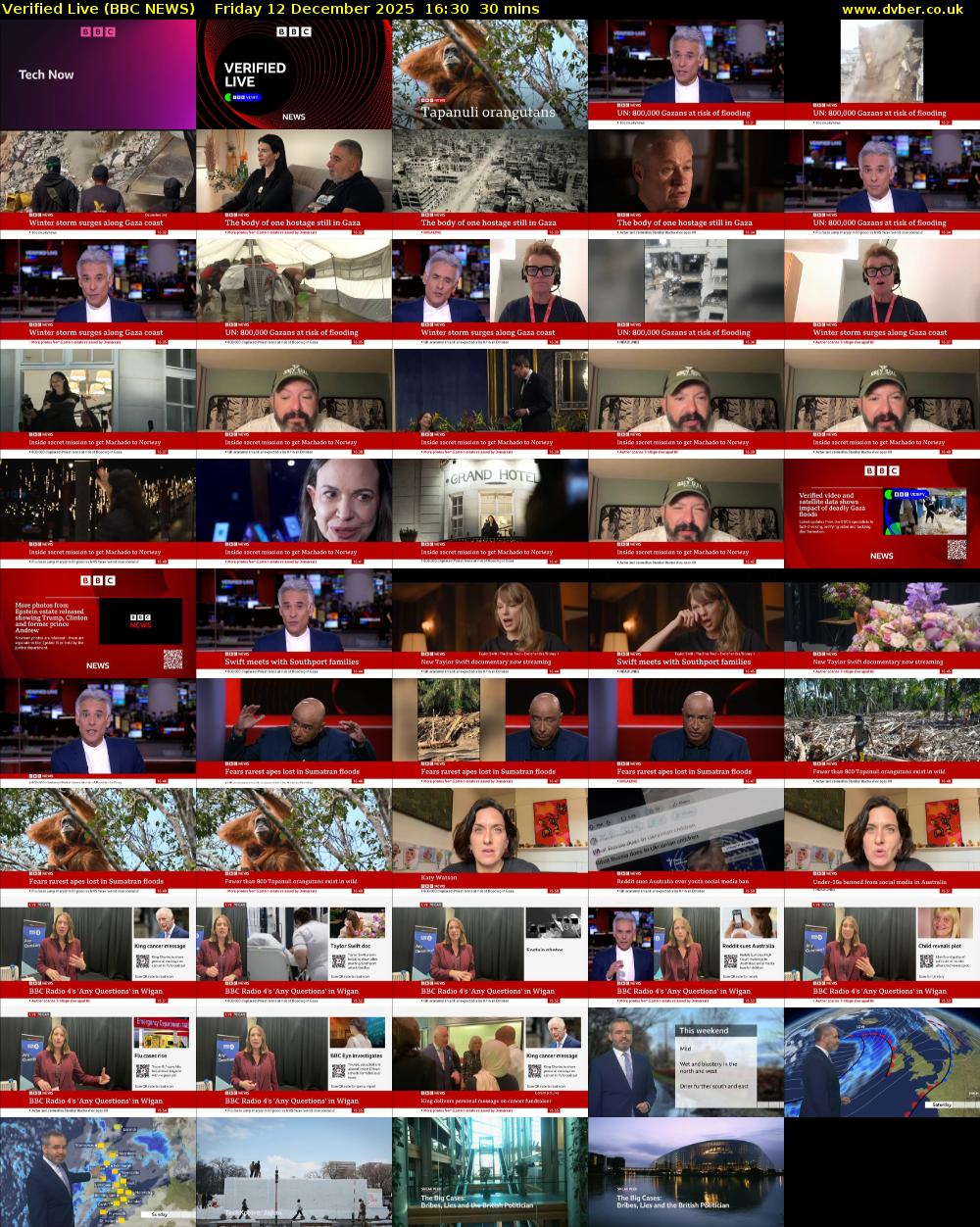 Verified Live (BBC NEWS) Friday 12 December 2025 16:30 - 17:00