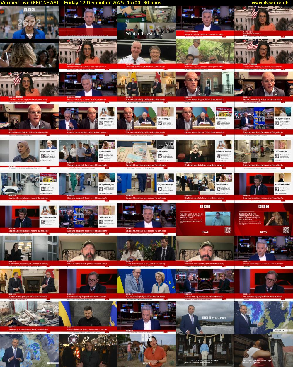 Verified Live (BBC NEWS) Friday 12 December 2025 17:00 - 17:30