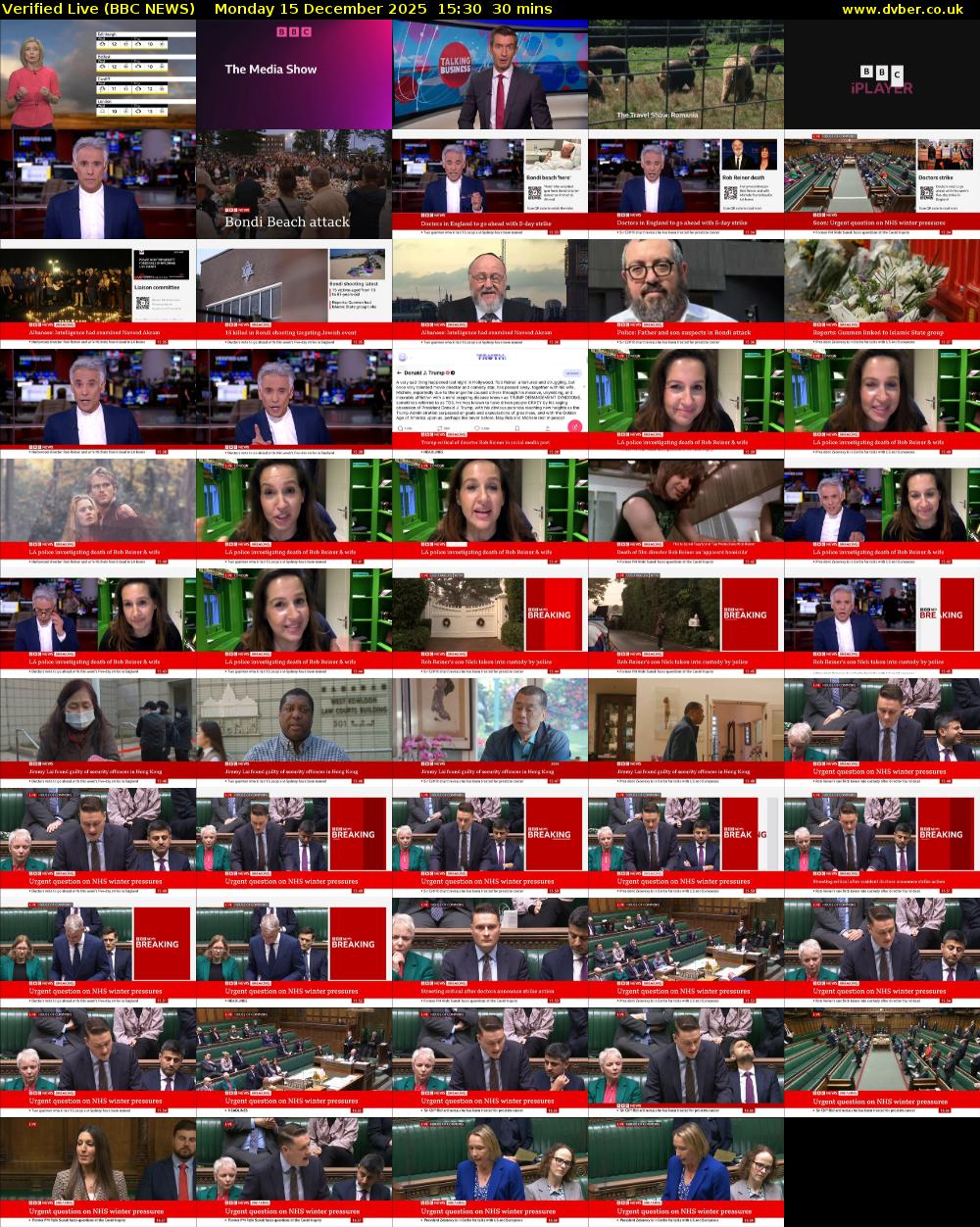 Verified Live (BBC NEWS) Monday 15 December 2025 15:30 - 16:00