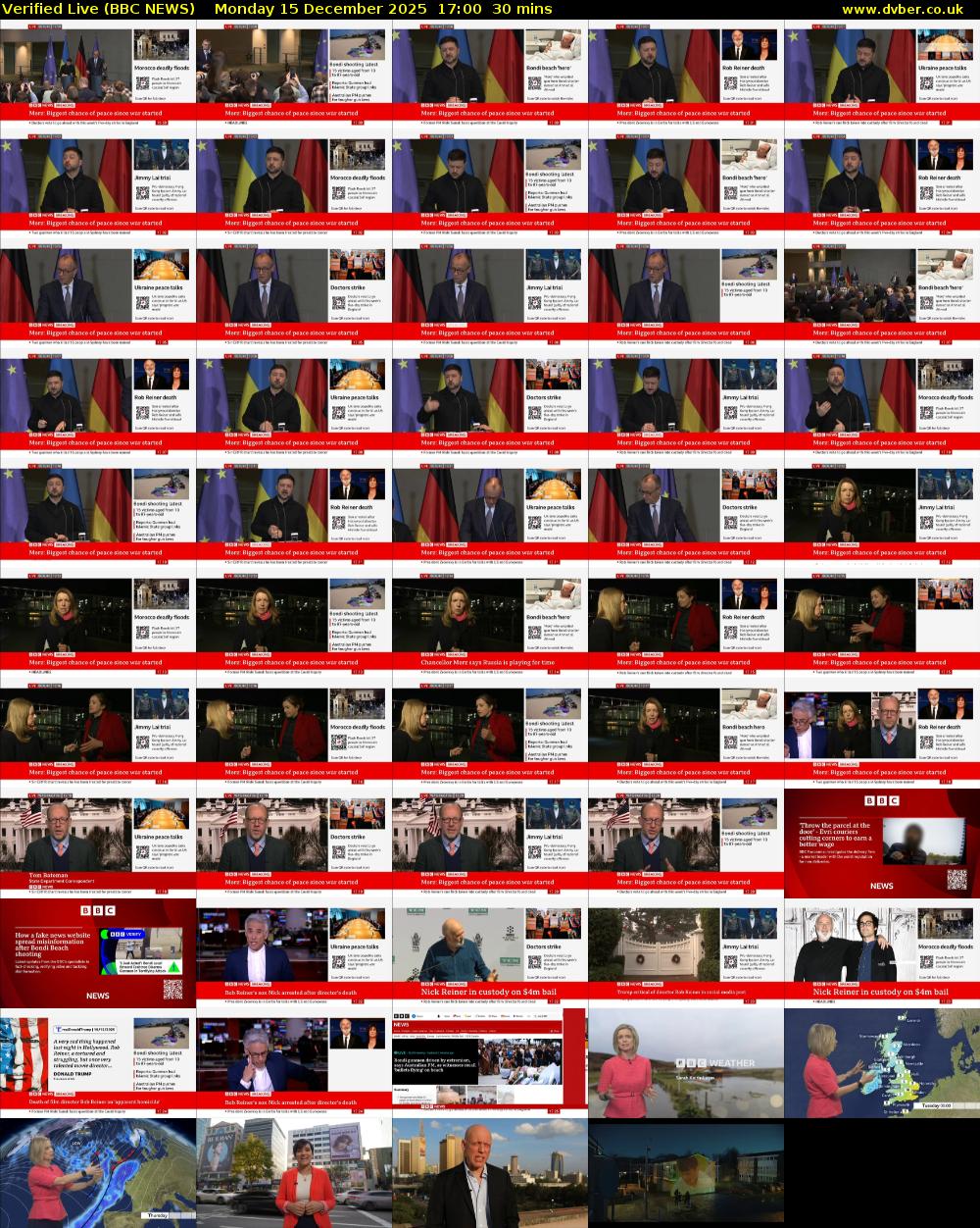 Verified Live (BBC NEWS) Monday 15 December 2025 17:00 - 17:30