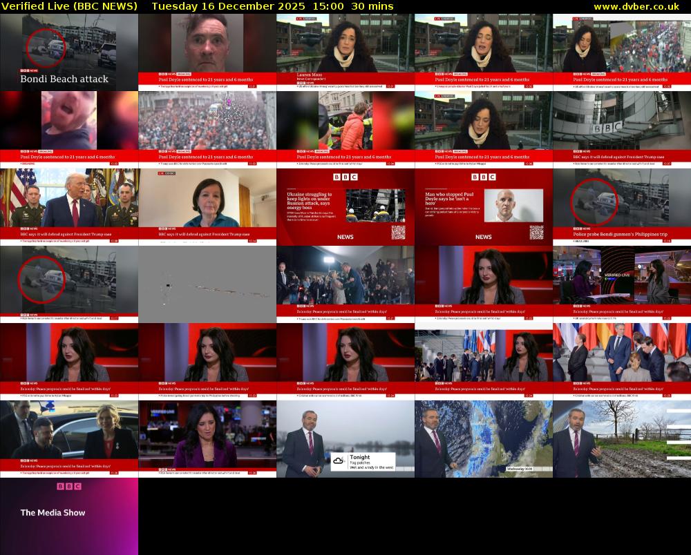 Verified Live (BBC NEWS) Tuesday 16 December 2025 15:00 - 15:30