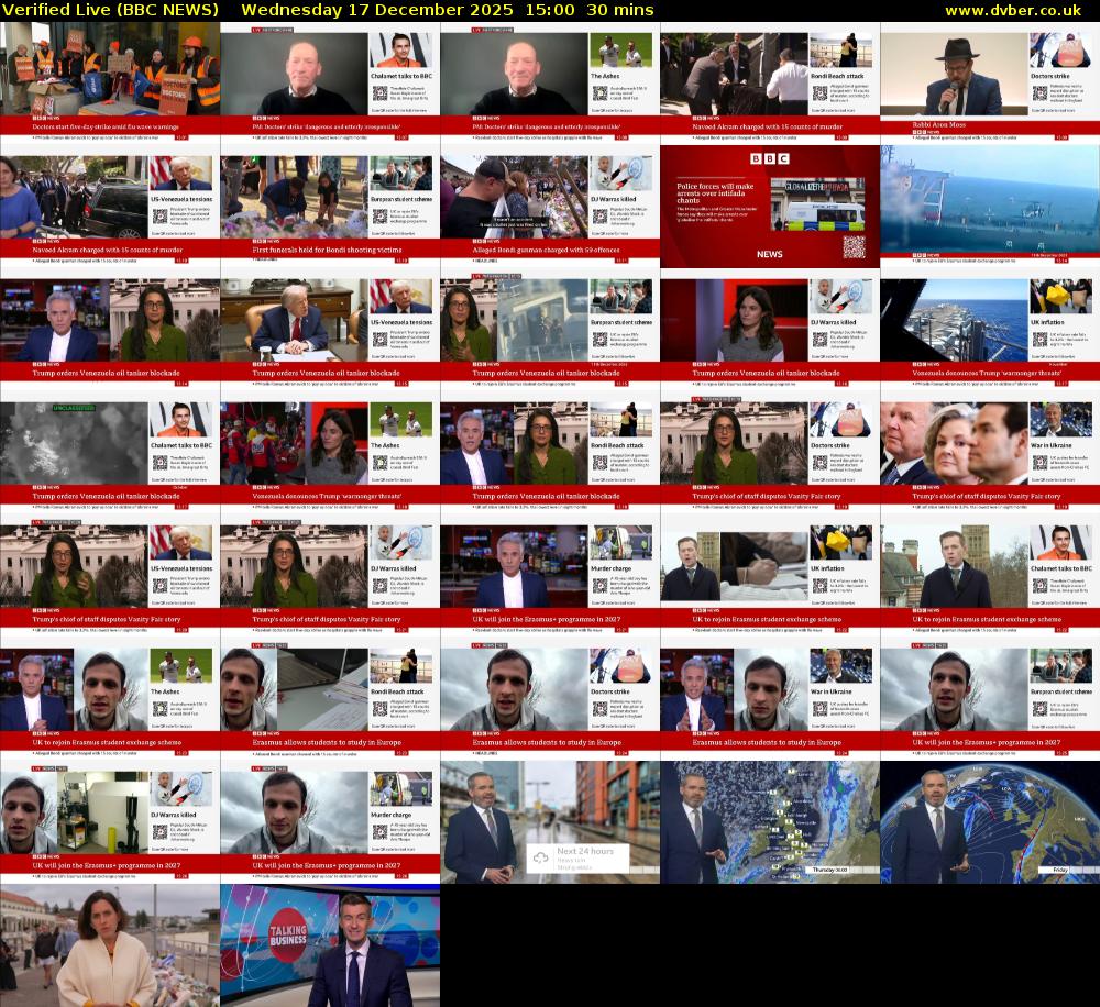 Verified Live (BBC NEWS) Wednesday 17 December 2025 15:00 - 15:30