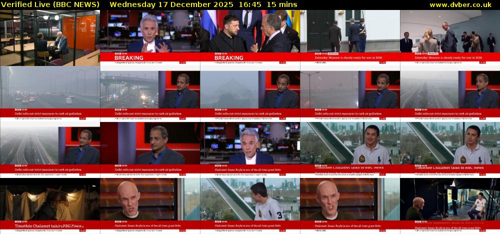 Verified Live (BBC NEWS) Wednesday 17 December 2025 16:45 - 17:00