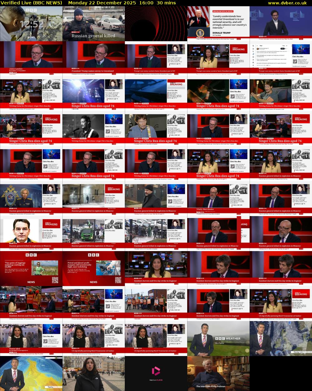 Verified Live (BBC NEWS) Monday 22 December 2025 16:00 - 16:30