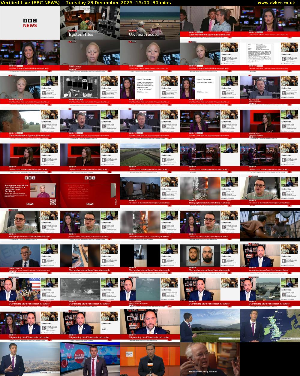 Verified Live (BBC NEWS) Tuesday 23 December 2025 15:00 - 15:30