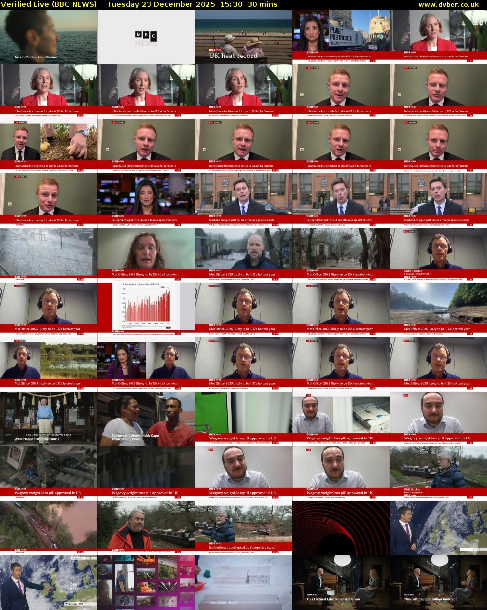 Verified Live (BBC NEWS) Tuesday 23 December 2025 15:30 - 16:00