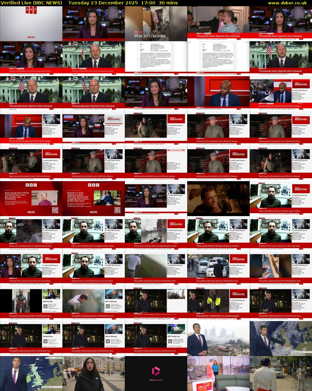 Verified Live (BBC NEWS) Tuesday 23 December 2025 17:00 - 17:30