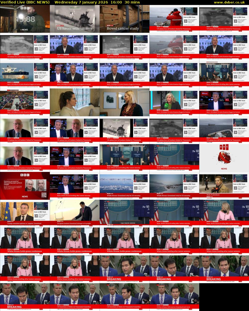 Verified Live (BBC NEWS) Wednesday 7 January 2026 16:00 - 16:30