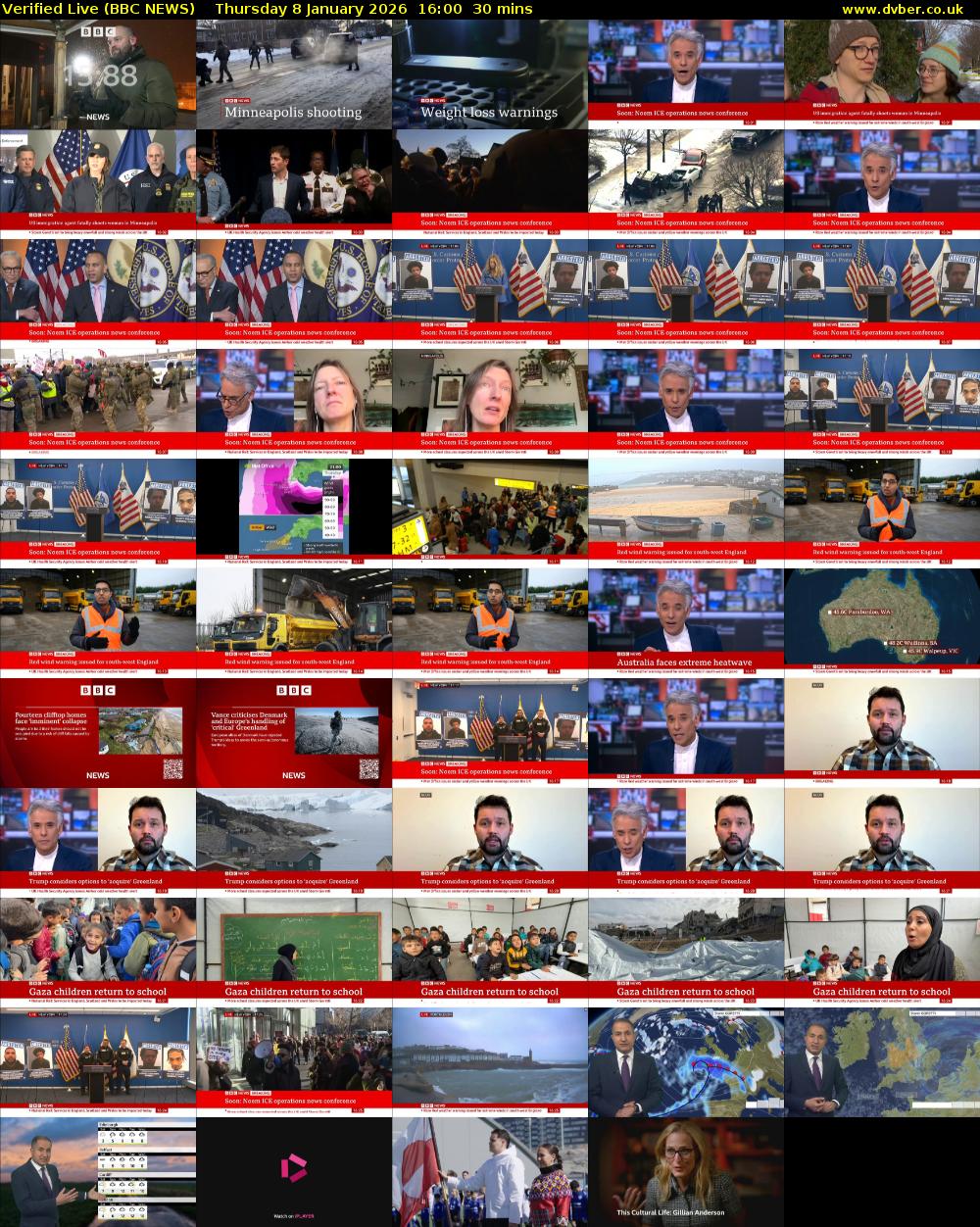 Verified Live (BBC NEWS) Thursday 8 January 2026 16:00 - 16:30
