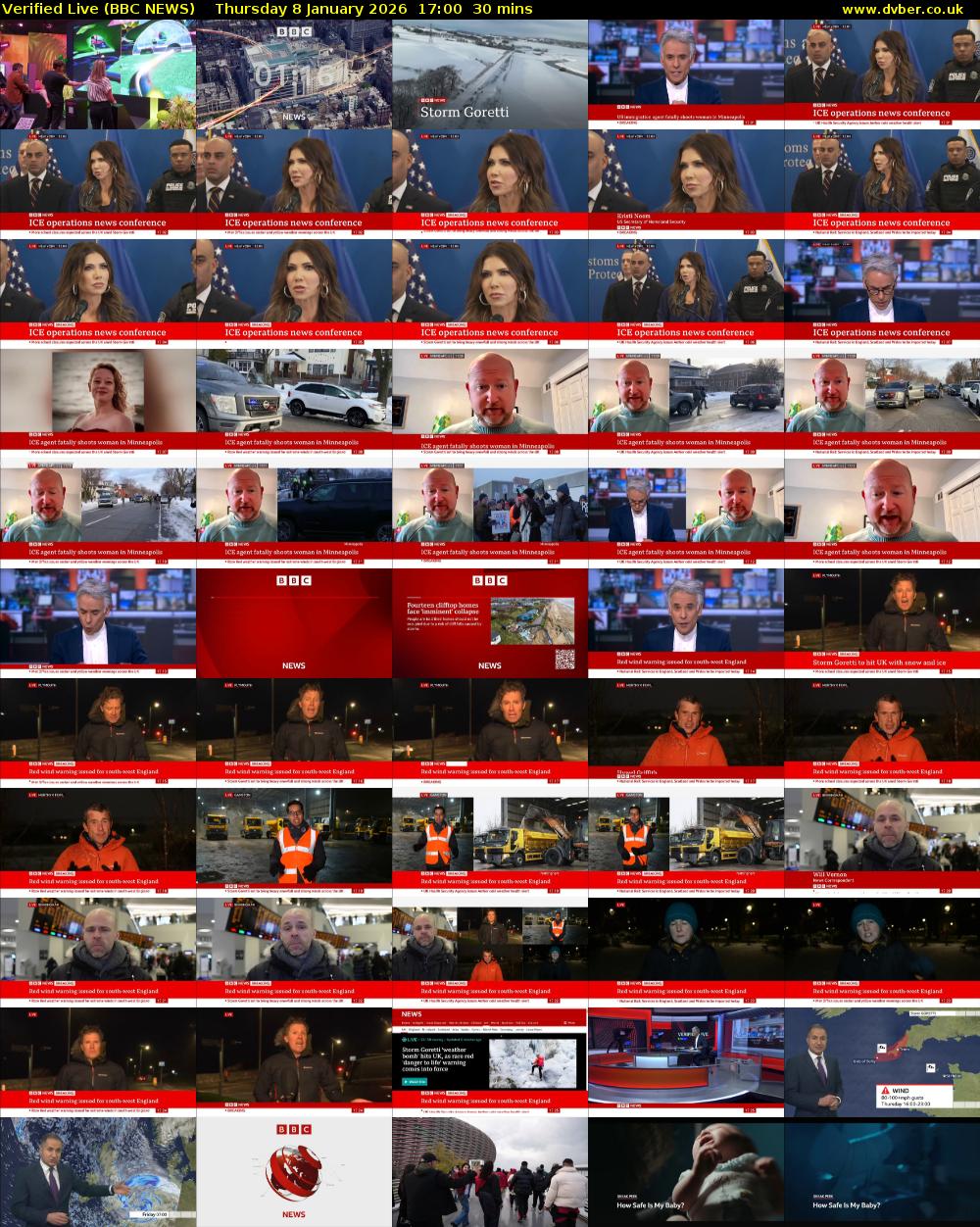 Verified Live (BBC NEWS) Thursday 8 January 2026 17:00 - 17:30