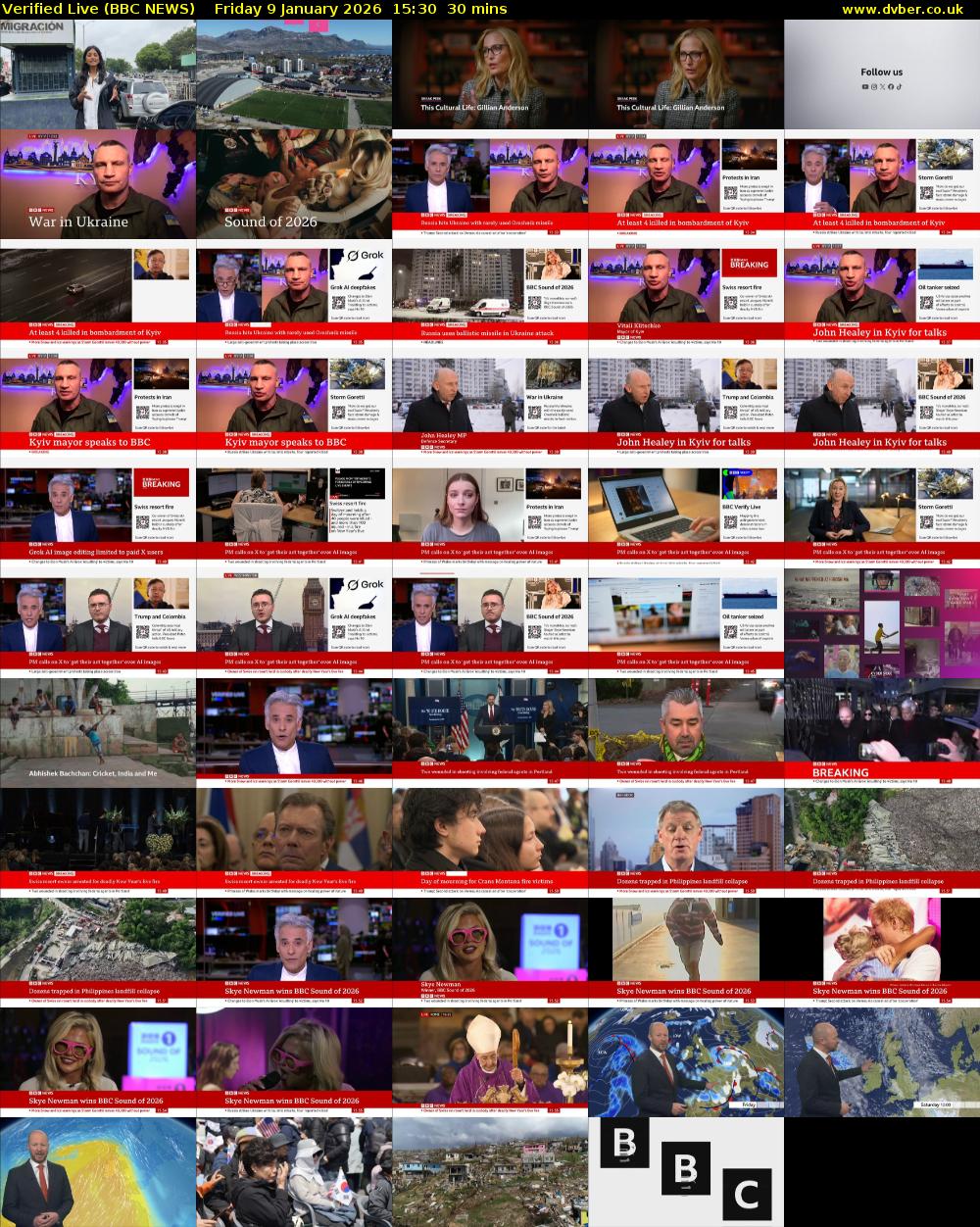 Verified Live (BBC NEWS) Friday 9 January 2026 15:30 - 16:00