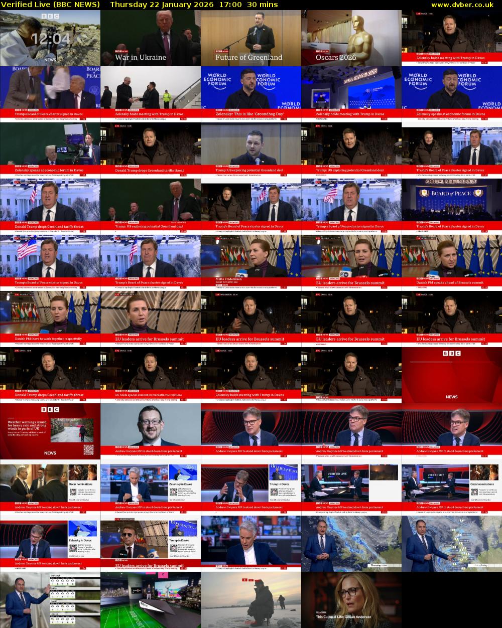 Verified Live (BBC NEWS) Thursday 22 January 2026 17:00 - 17:30