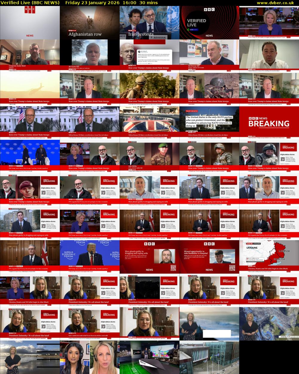 Verified Live (BBC NEWS) Friday 23 January 2026 16:00 - 16:30