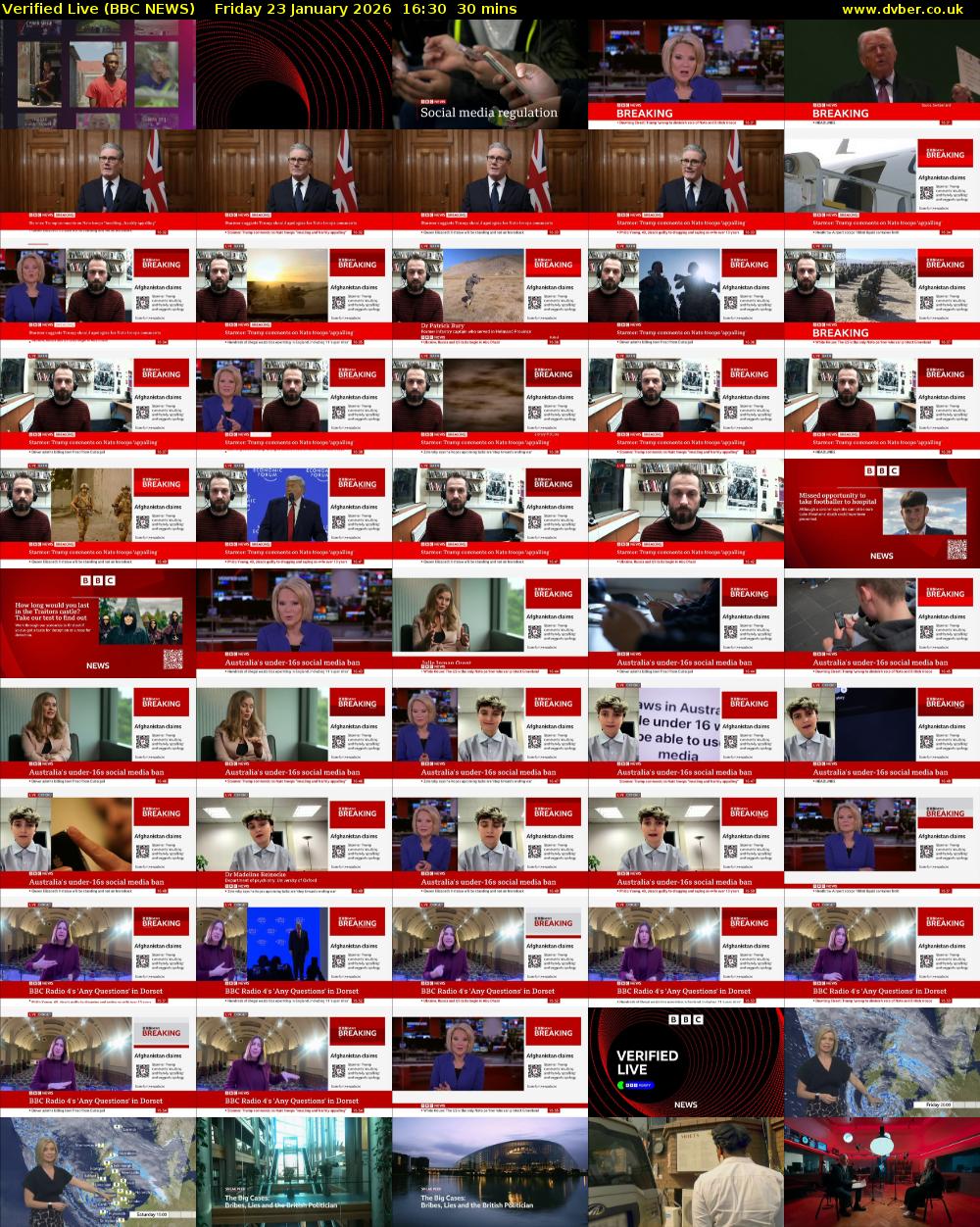 Verified Live (BBC NEWS) Friday 23 January 2026 16:30 - 17:00